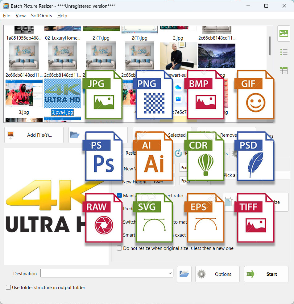 Batch Image Converter - Formats