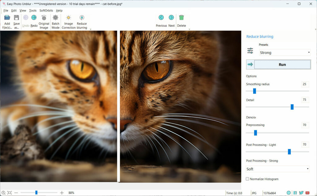 photo sharpening software screenshot