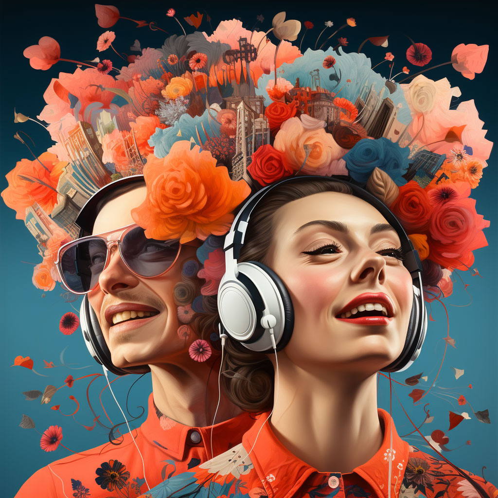 listen music happy persons