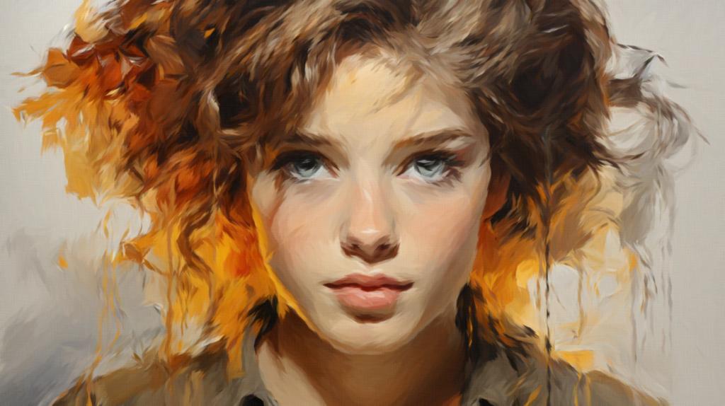 resulting oil painting