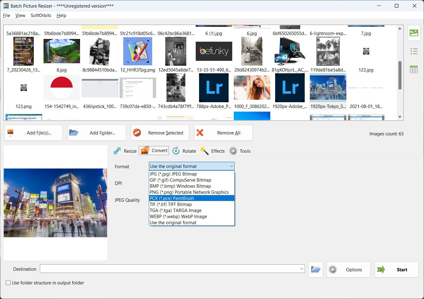 Batch Image Converter - step 2