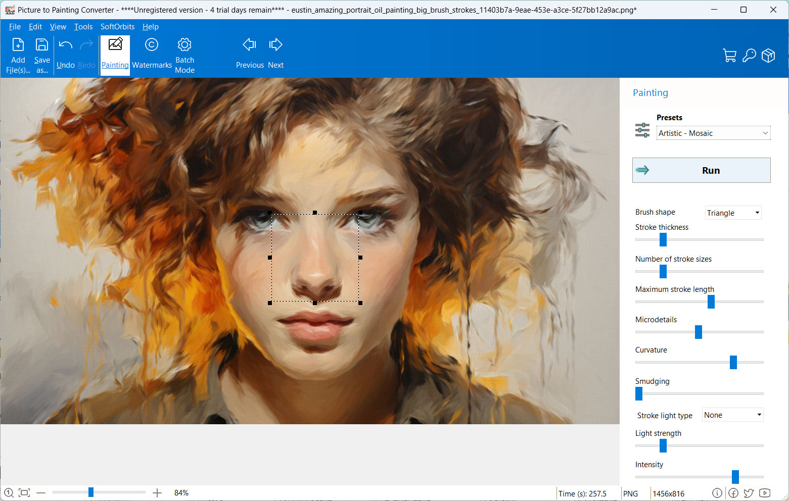 oil painting created from photo. Cyber Photo to Painting Converter Screenshot